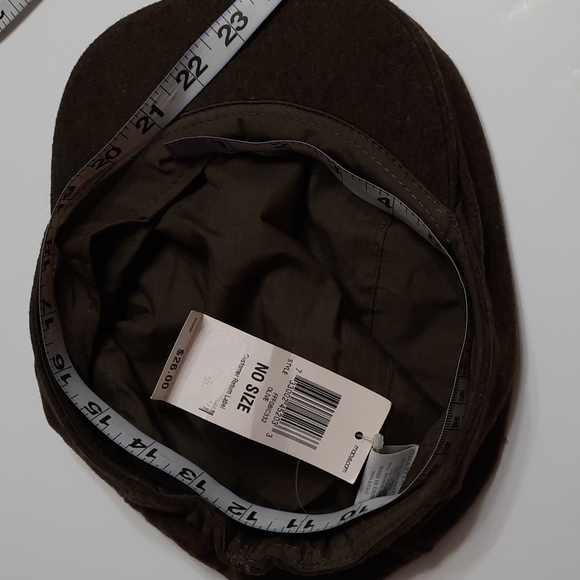 NWT CHARTER CLUB OLIVE flat snap cap No size - Picture 13 of 14